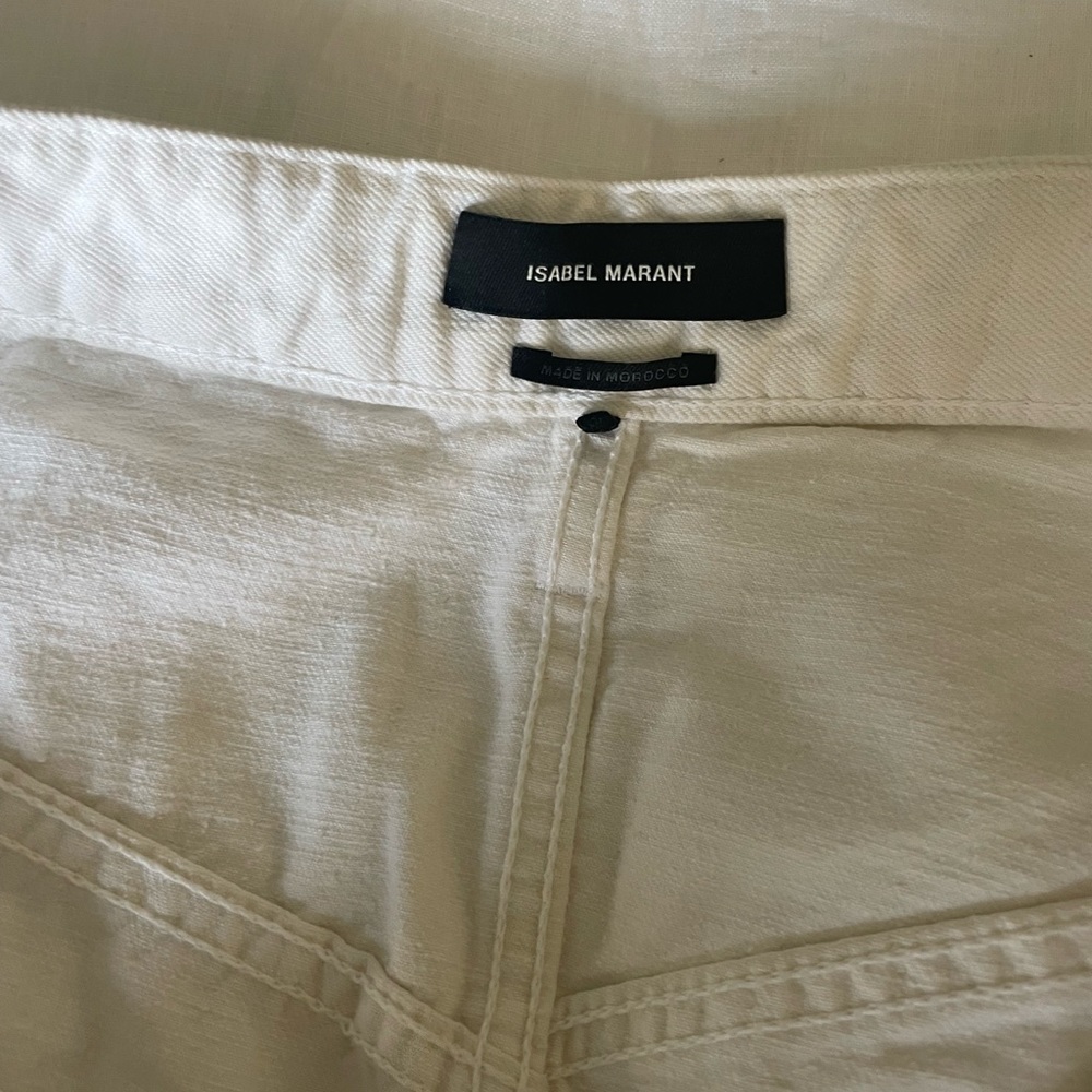 Isabel Marant Nadeloisa high-rise straight-leg jeans Ecru/ivory